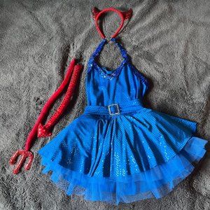 Curtain Call Devil with the Blue Dress Dance Halloween Costume Girls Size CME